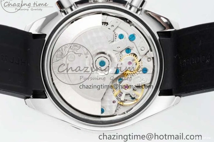 1227 SportInspired Speedmaster Racing Master SS HKF Best Edition Blue Black Dial on Black Rubber Strap A 7817